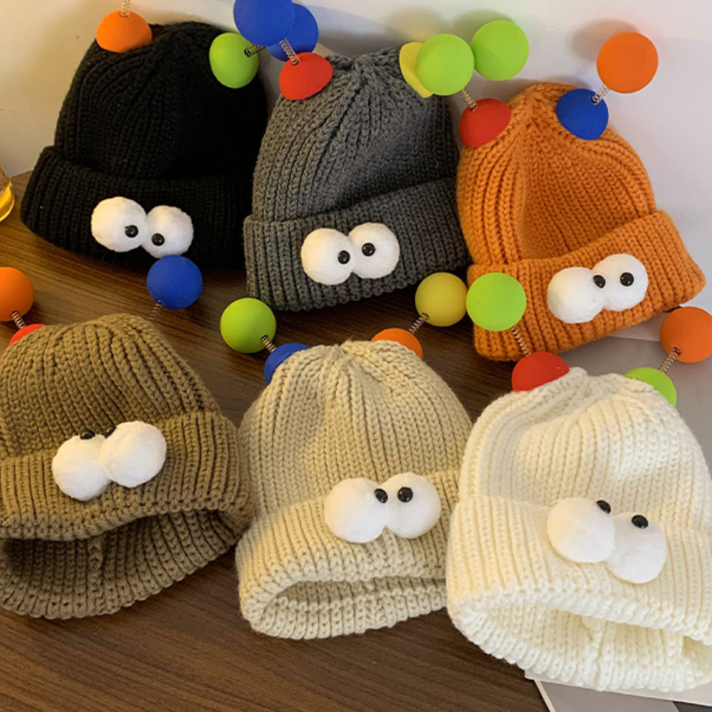 Cartoon Big Eyed Monster Knitted Hat