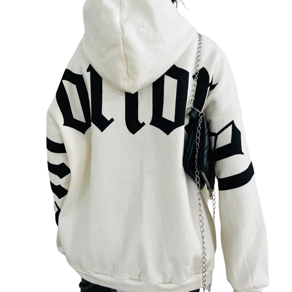 Women's Gothic Letter Print Hoodie