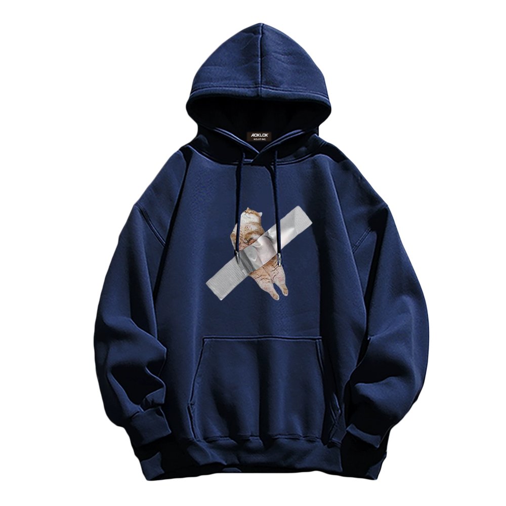 Funny Kitten Print Hoodie