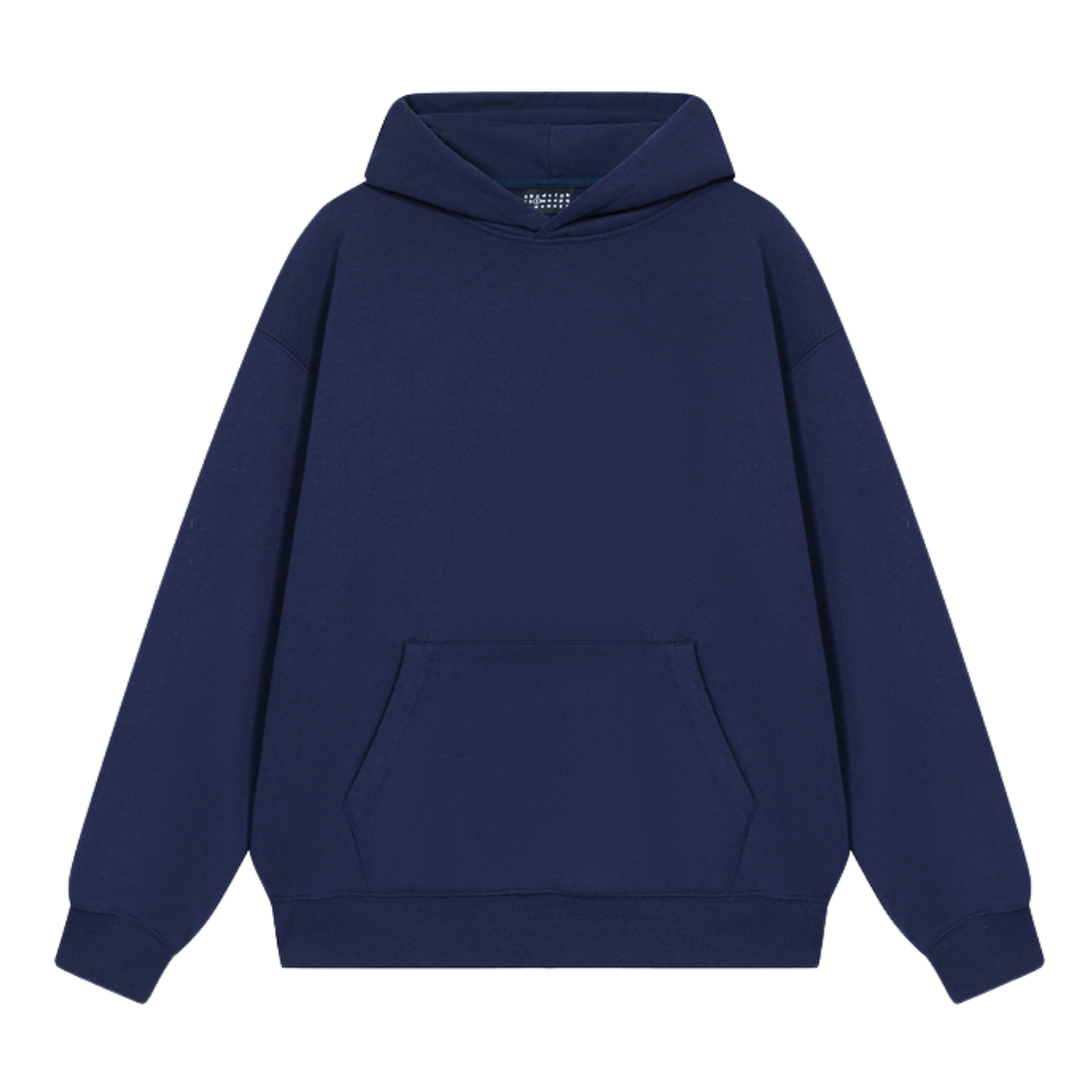 Solid Color No Drawstring Hoodie
