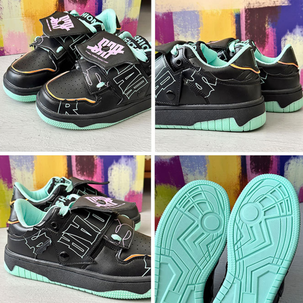 High Street Velcro Letter Contrast Shoes