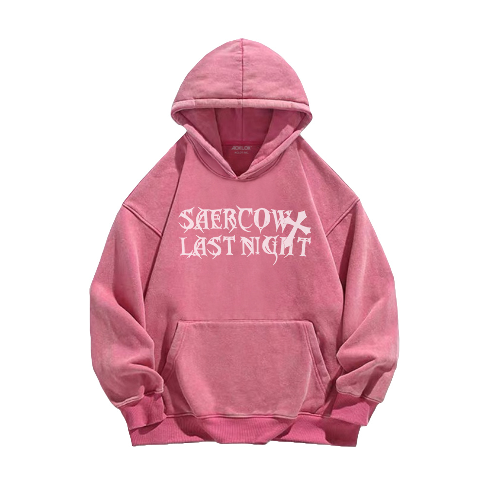 Casual Wings Cross Washed Hoodie