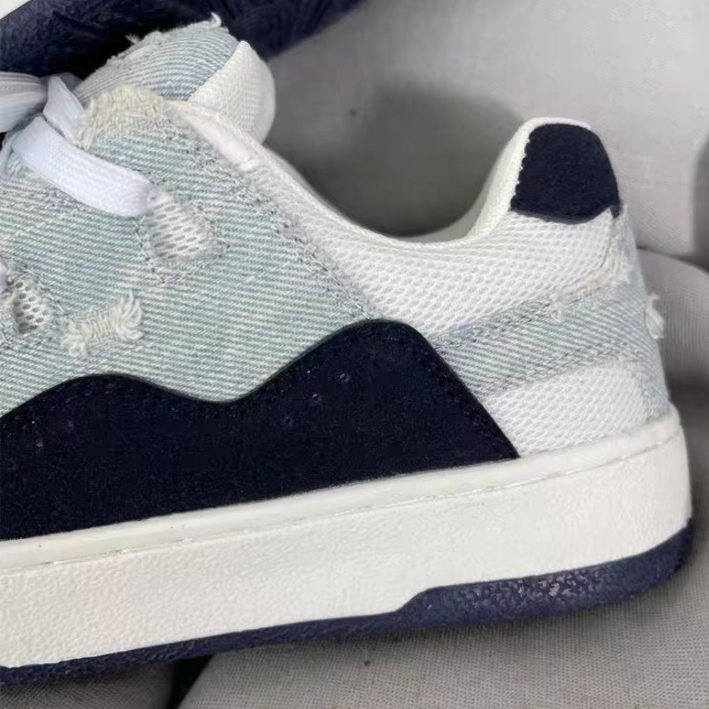 Street Denim Distressed Sneakers