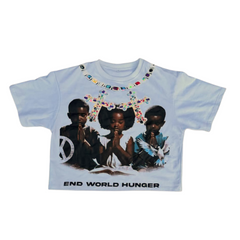 ART IN WAR Feed Hope Tee – A Prayer for the World Details