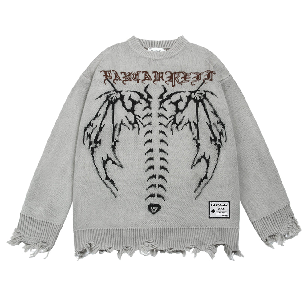 OOC' High Street Skeleton Embroidery Sweater