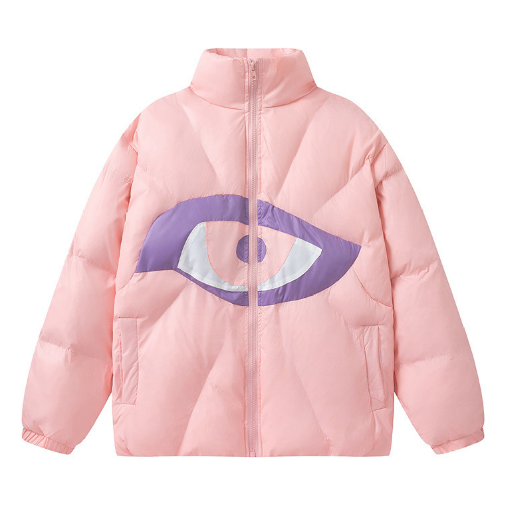 God's Eye Patch Quilted Coat