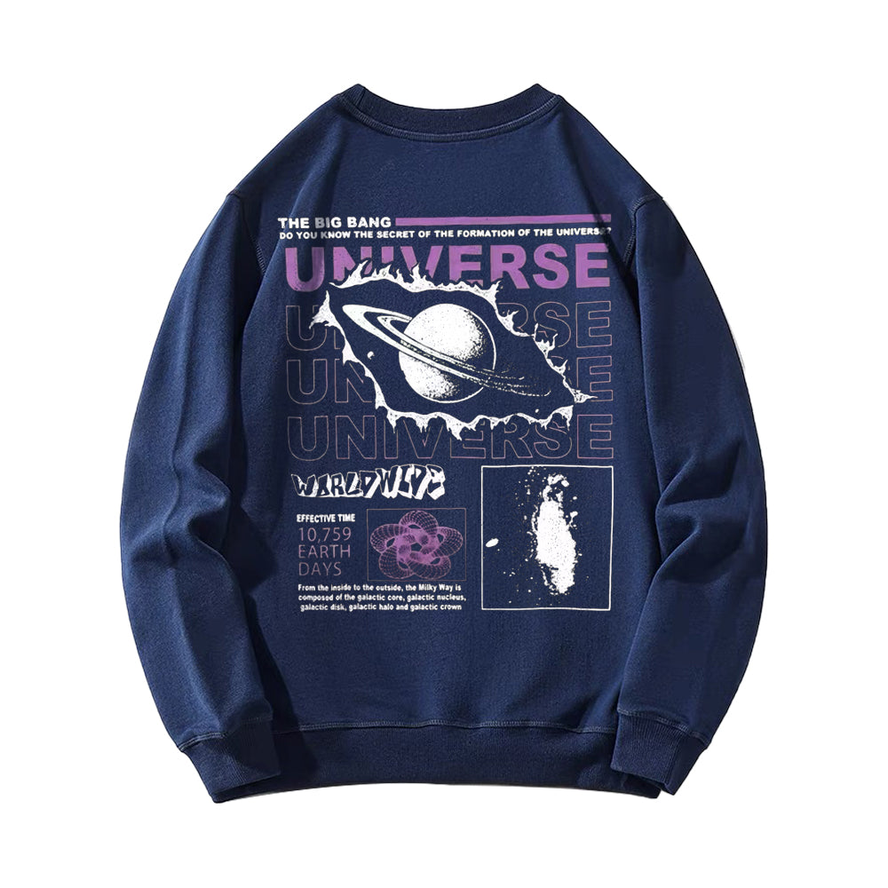 Casual Planet Print Sweatshirt