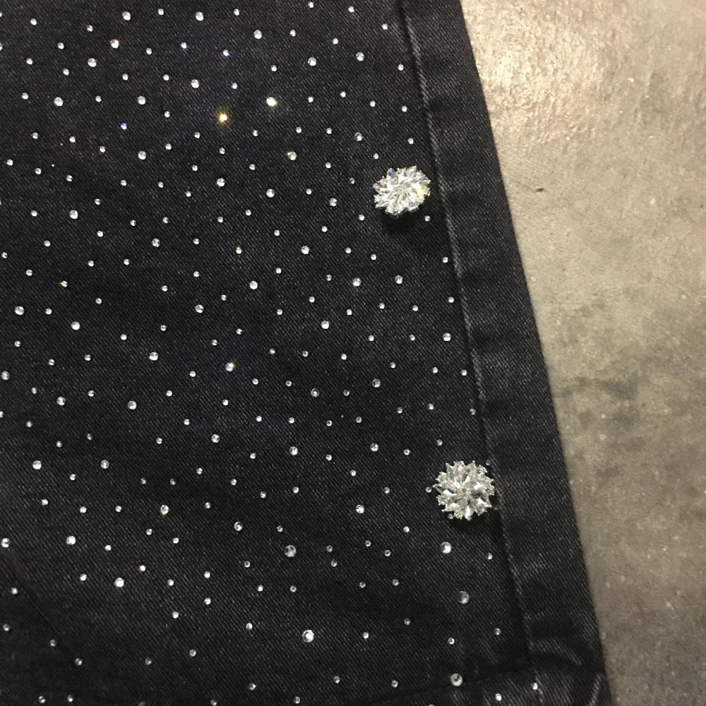 LoopStone Galaxy Dust® Crystal Denim Shorts Jeans