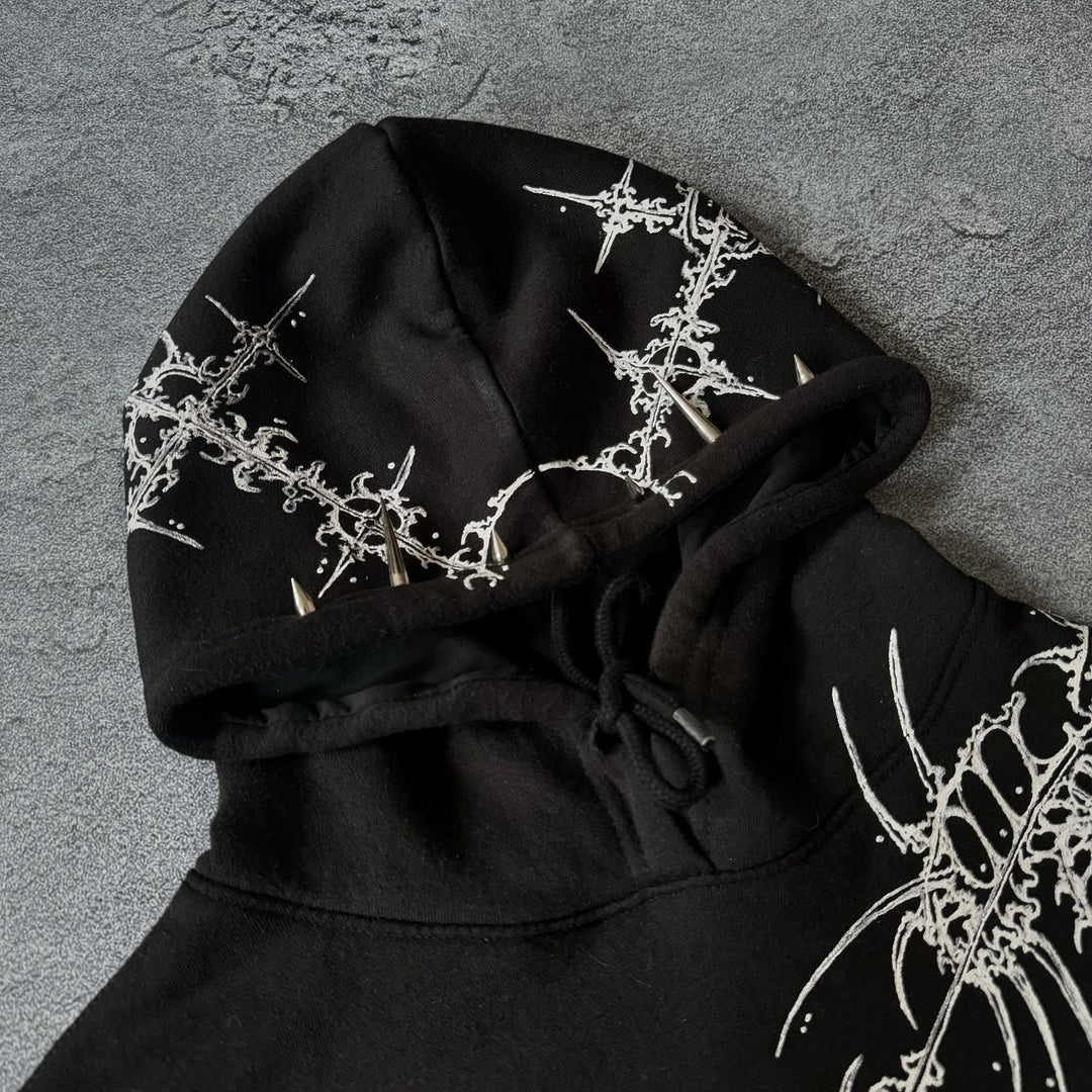Retro Dark Street Craft Hoodie
