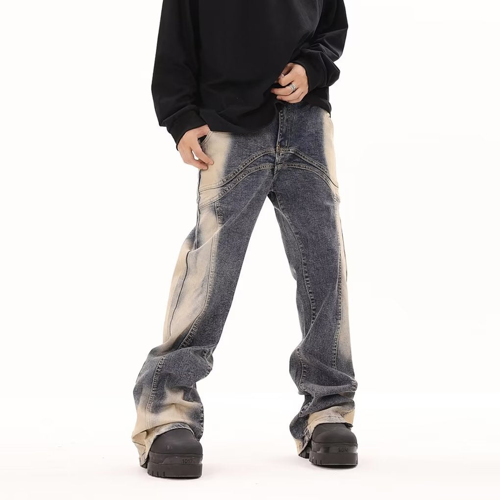 PM | Vintage Irregular Tie-dye Jeans