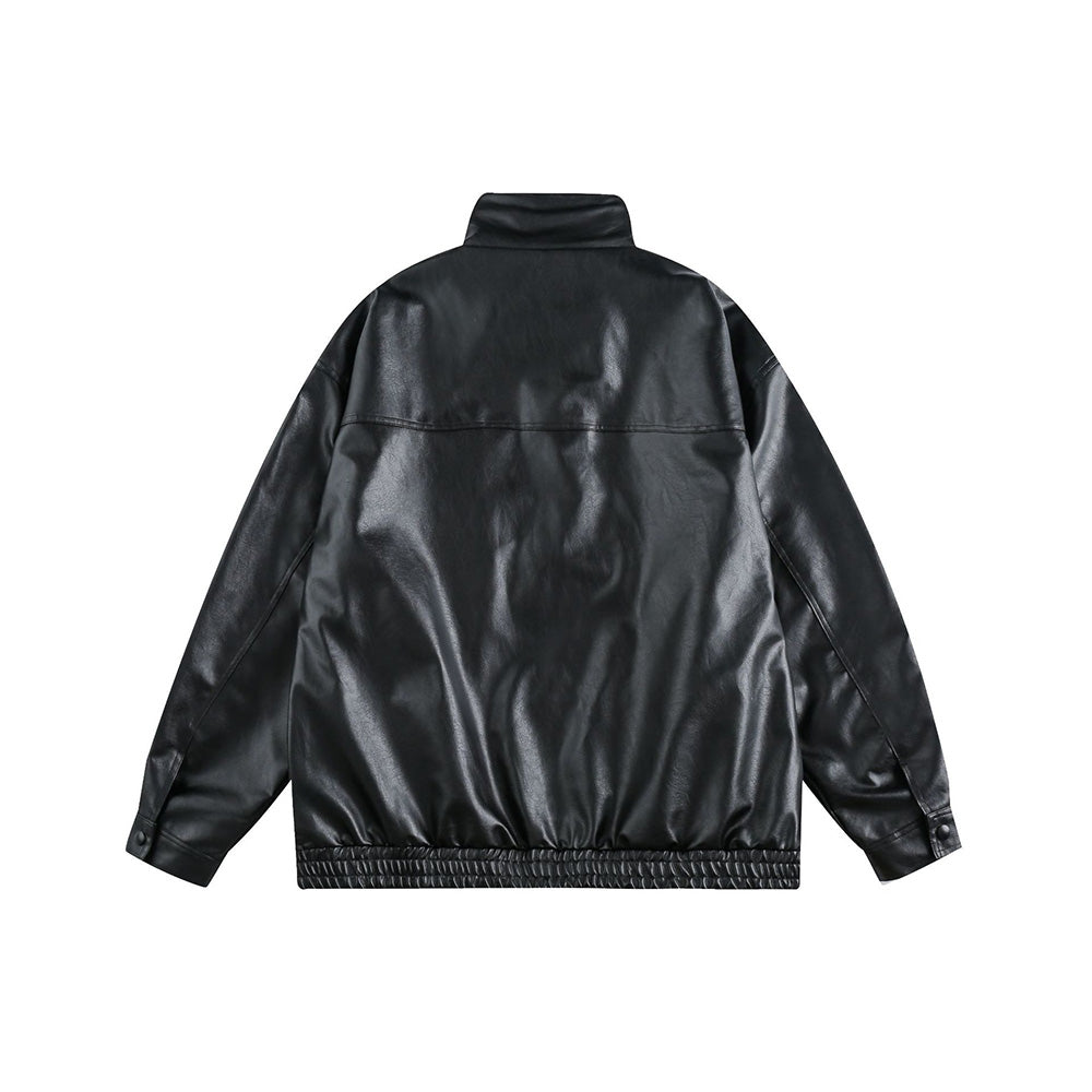 Street Black Lapel Biker Jacket