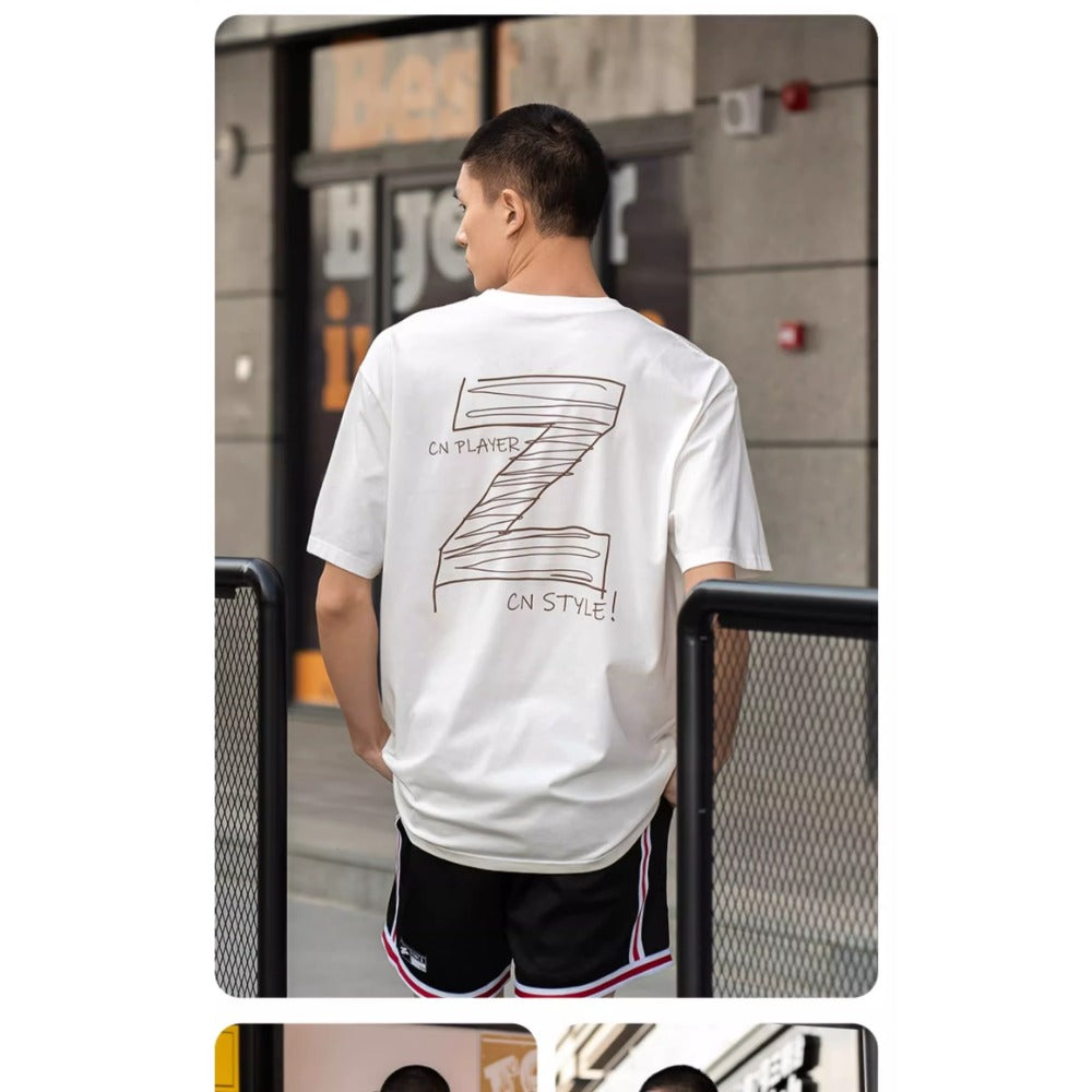 Street Philanthropist Basketball Sports Short Sleeve Men Quick Drying Ice Loose Shooting Training Crew Neck T-Shirt Imagination