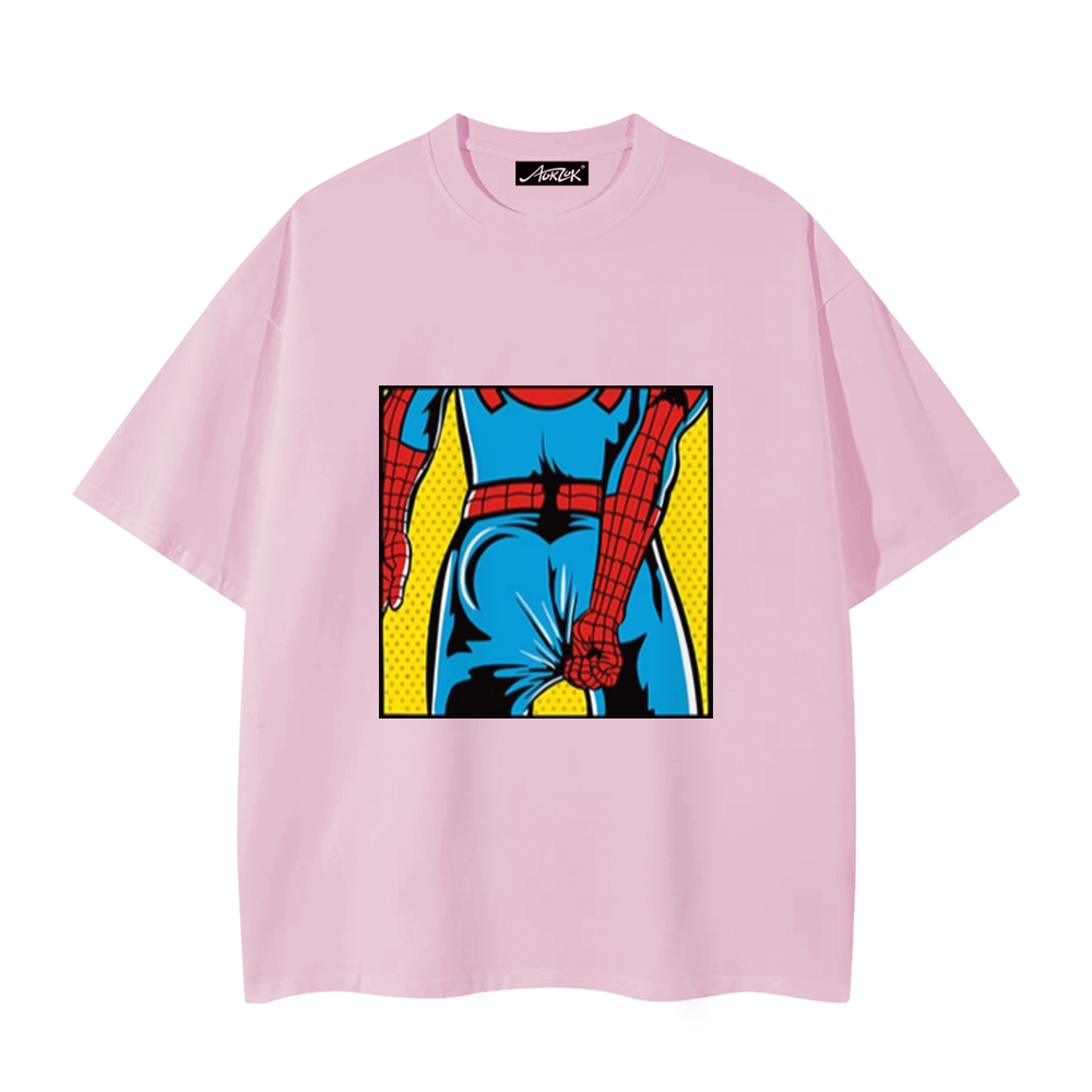 Spiderman Funny Back View T-Shirt