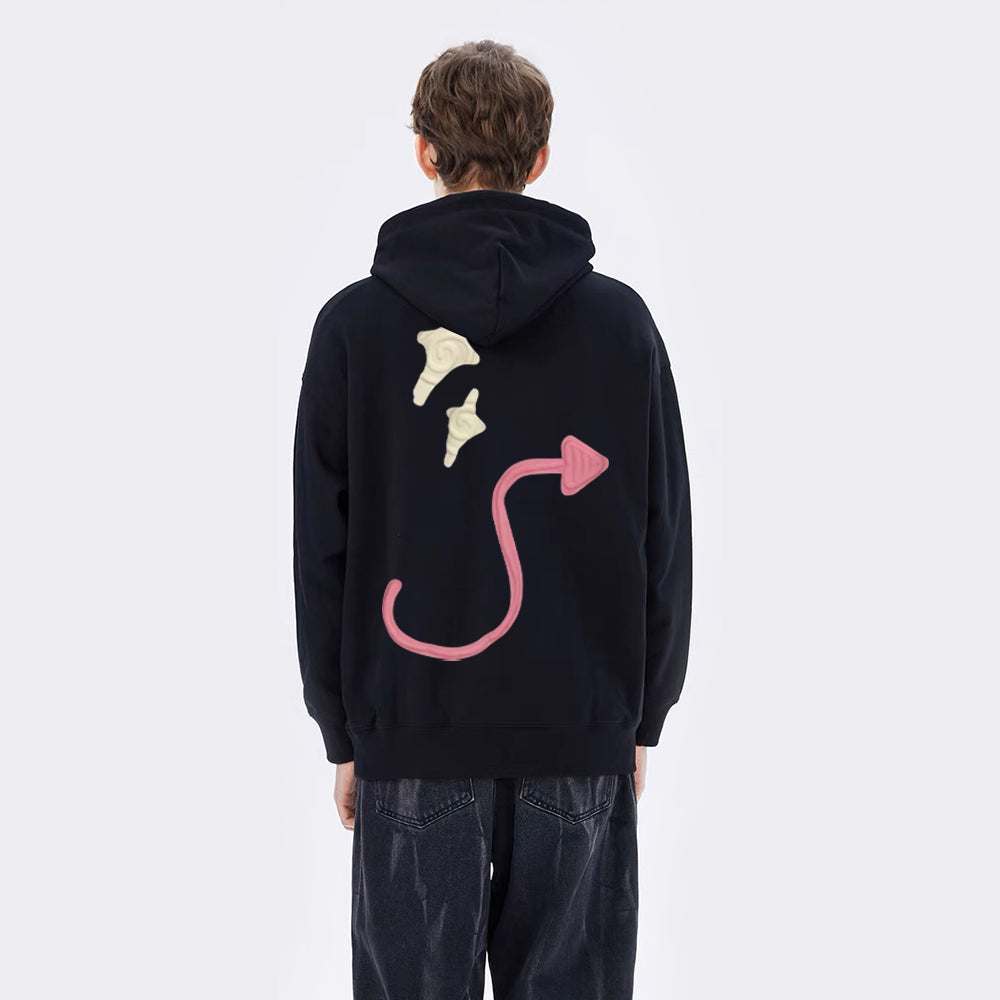 Dark Skull Star Print Hoodie