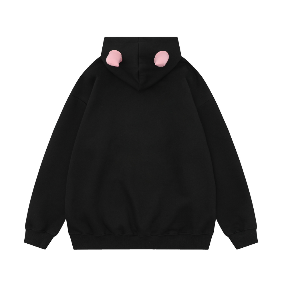 American Bat Embroidery Couple Hoodie