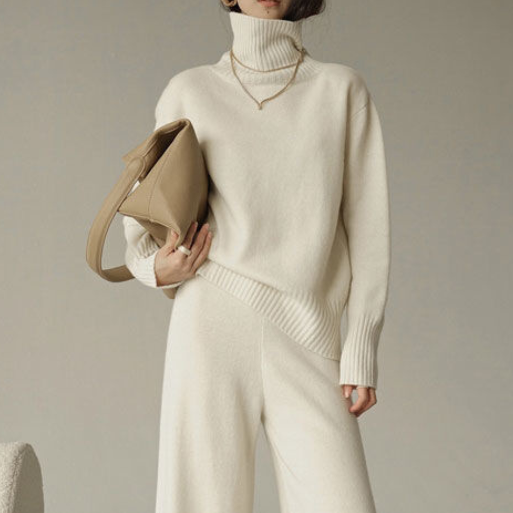Women's Solid Color Turtleneck Sweater