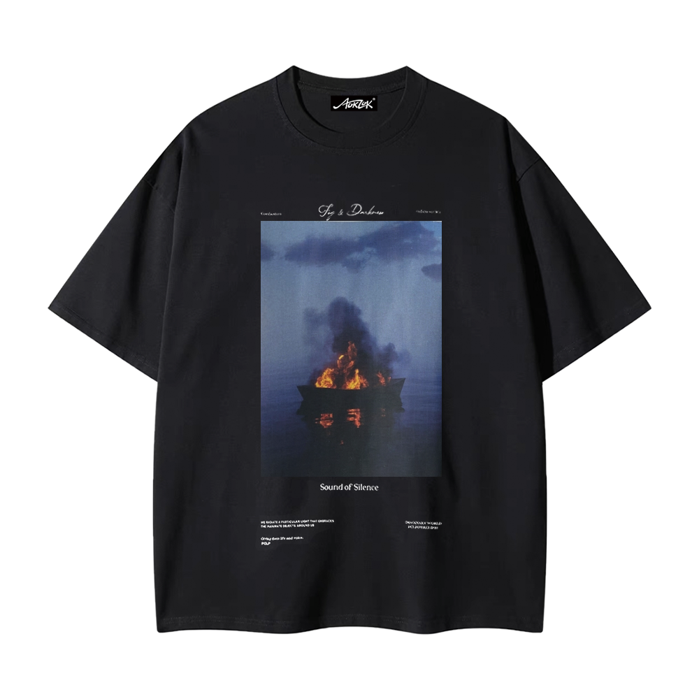 Pure Cotton 260G Flame Boat T-shirt