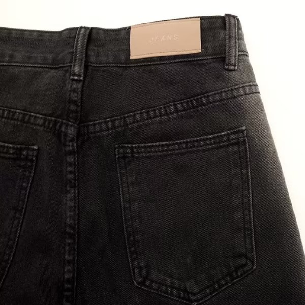 Retro High Street Gradient Zip Slit Jeans