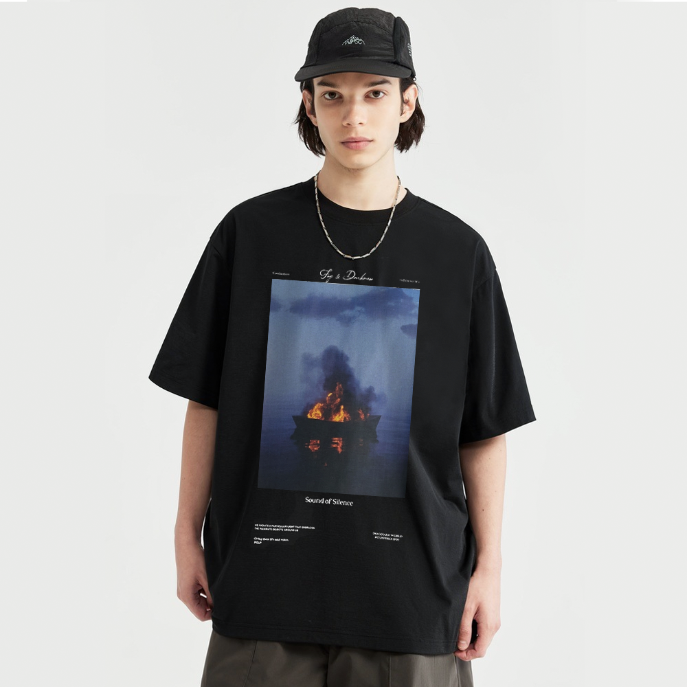 Pure Cotton 260G Flame Boat T-shirt