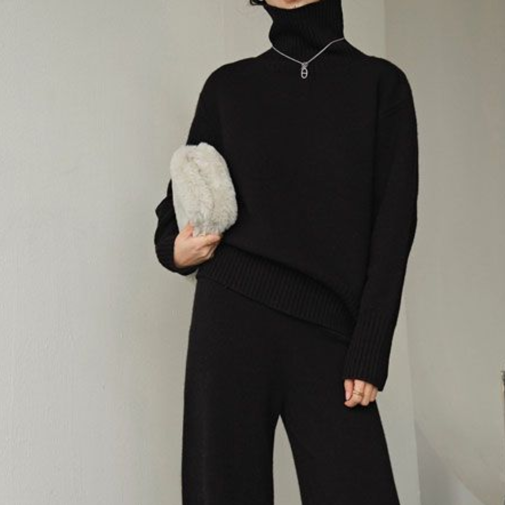 Women's Solid Color Turtleneck Sweater