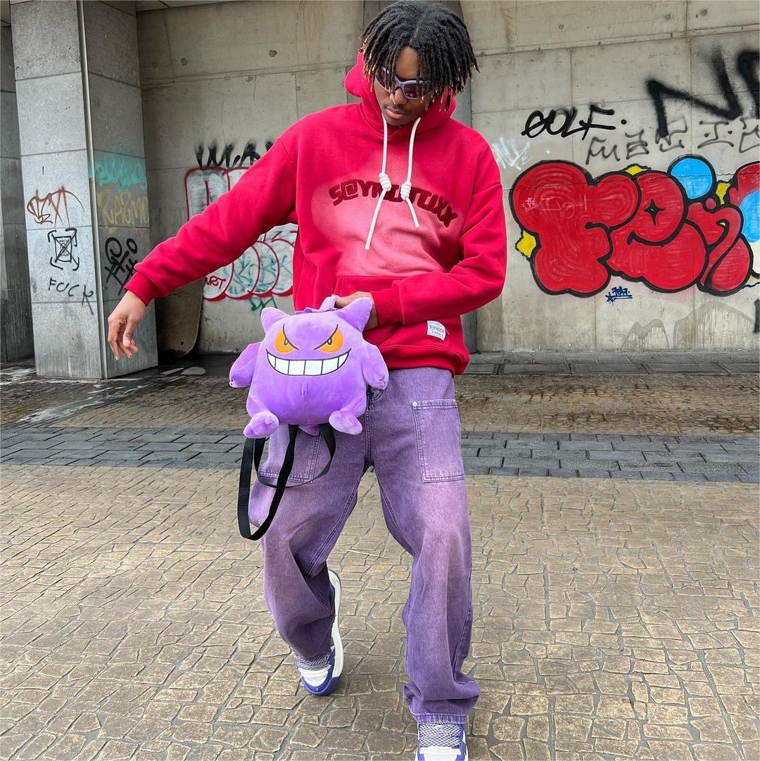 DF |Fading Straight Leg Purple Jeans