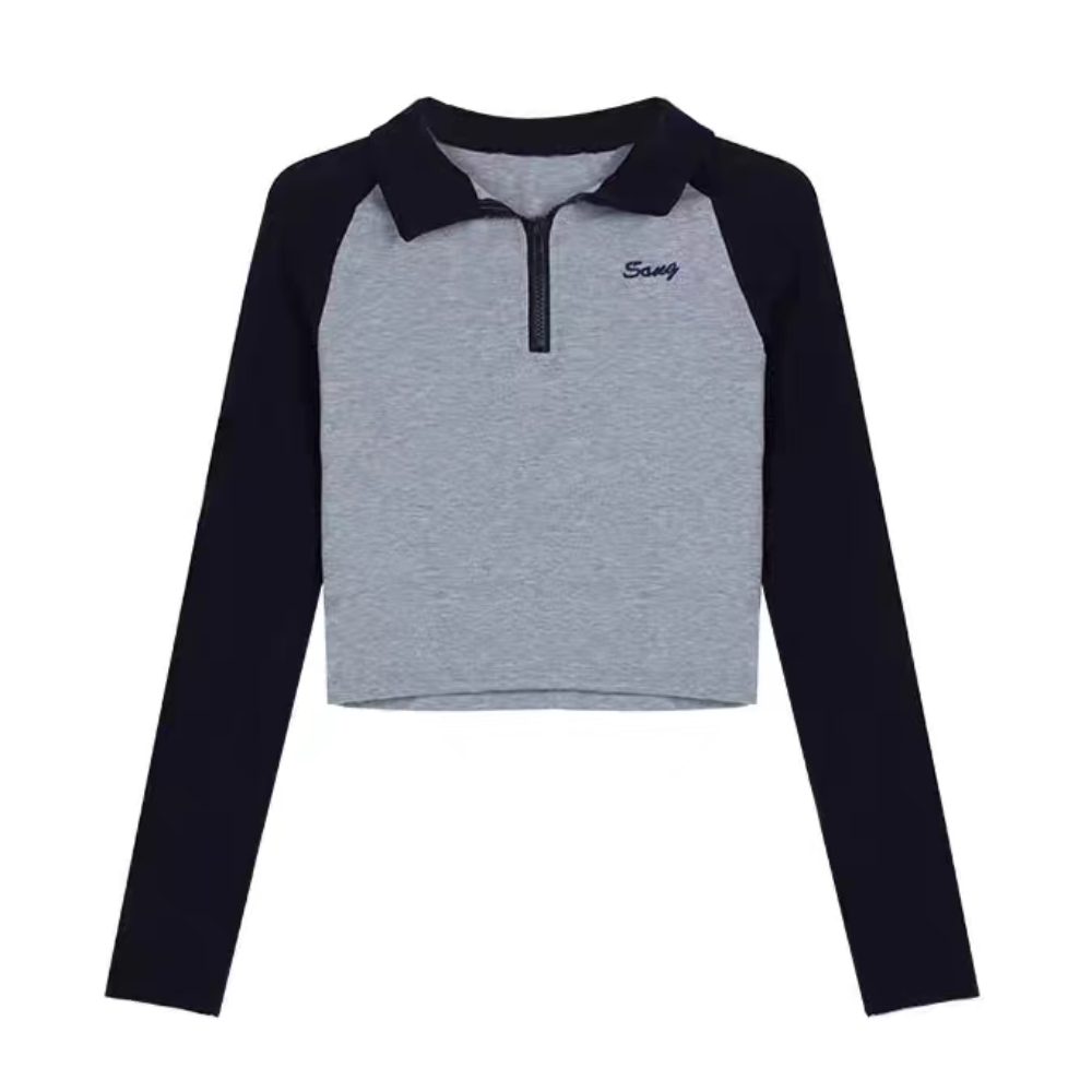 Women's Classic Splicing Long Sleeve Shirt