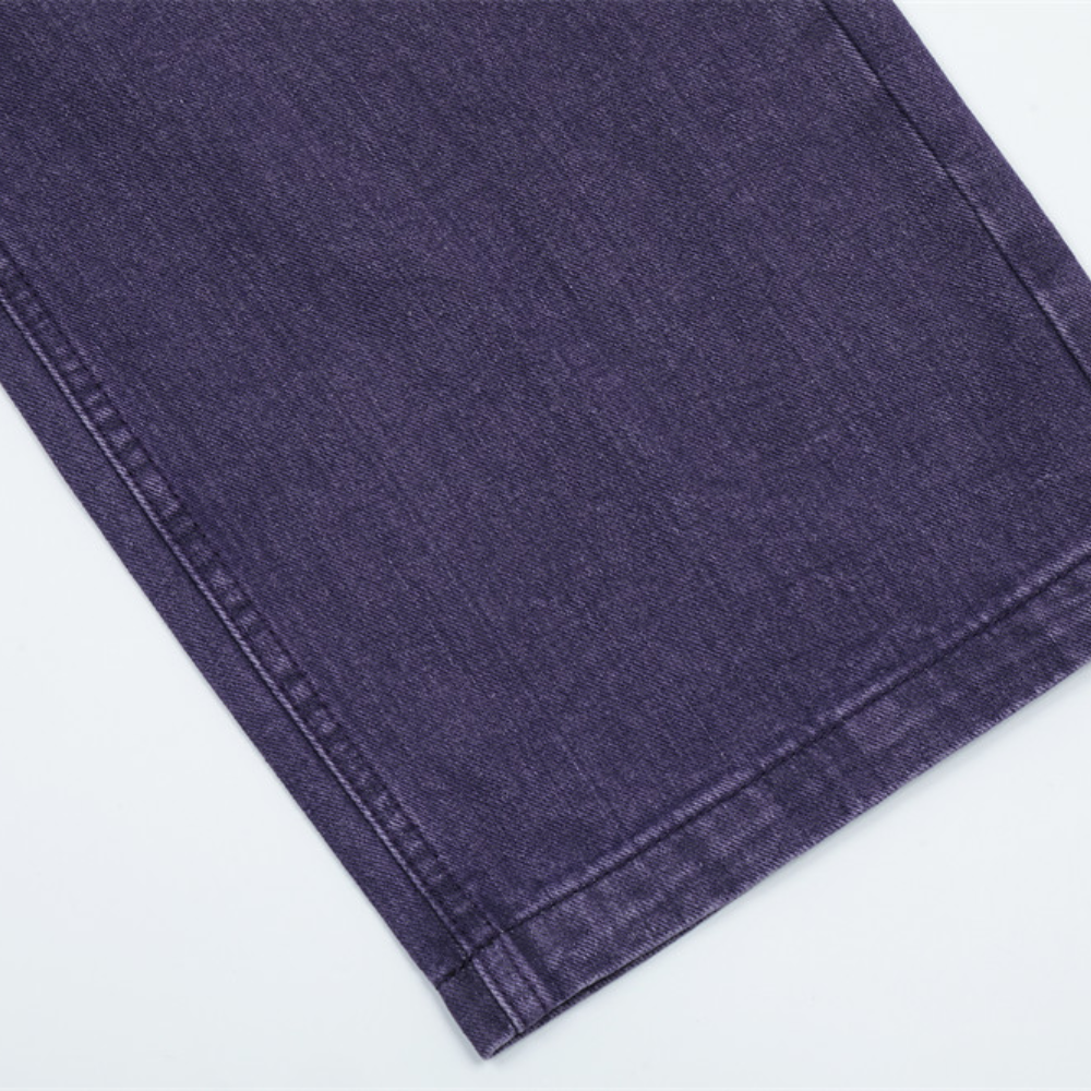 DF |Fading Straight Leg Purple Jeans
