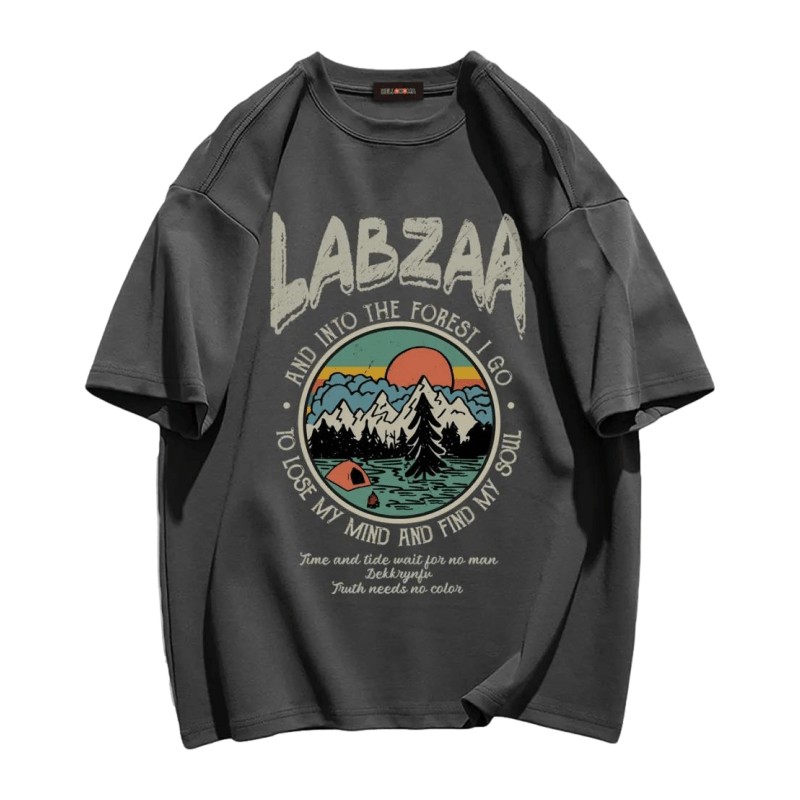Cartoon Landscape Graphic T-shirt