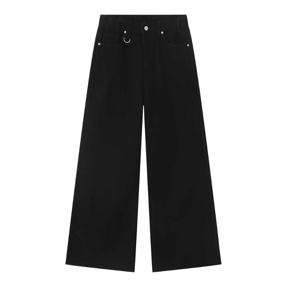 Retro Clean-Fit Distressed Loose Jeans
