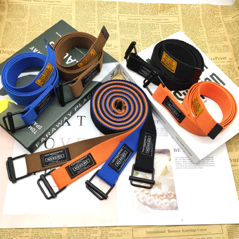 Street Letter Thin Nylon Belts