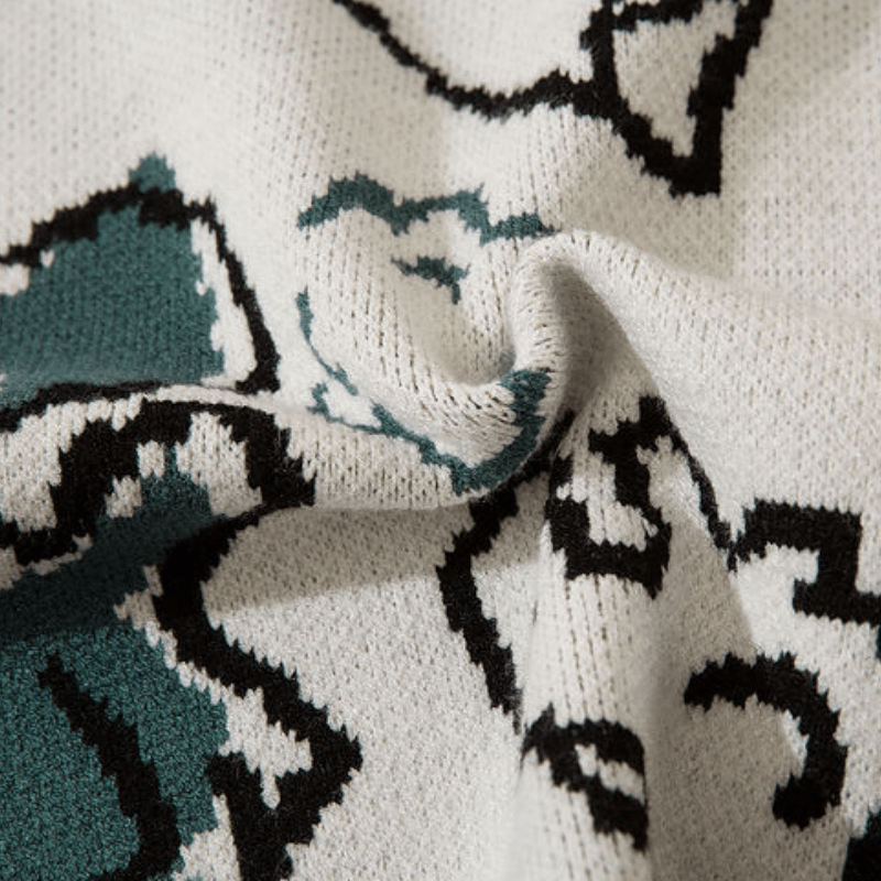 Dinosaur Sketch Pattern knit Vest