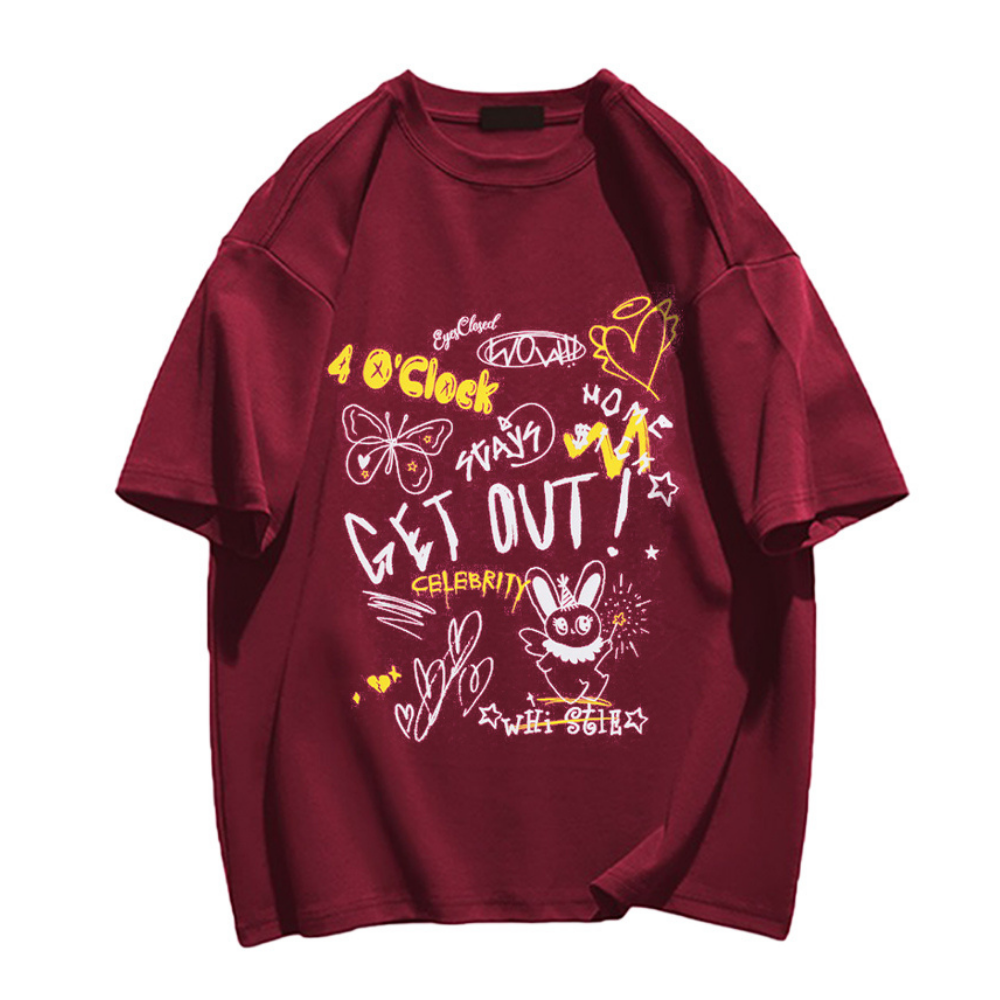 American Street Graffiti Cotton T-shirt