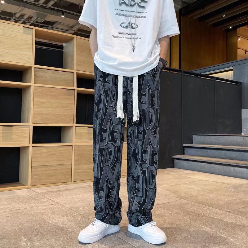 Urban Letter Embroidery Sweatpants