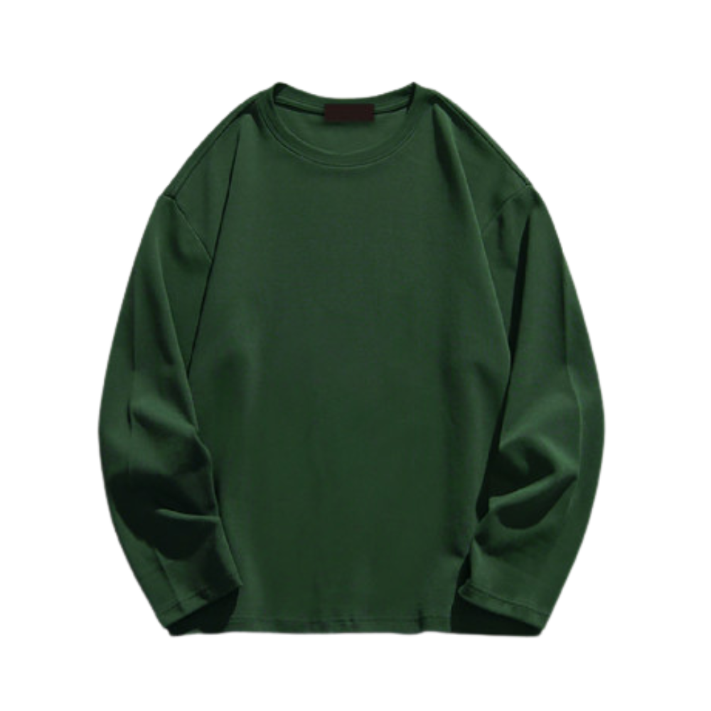 Solid Color Long Long Sleeve Shirt