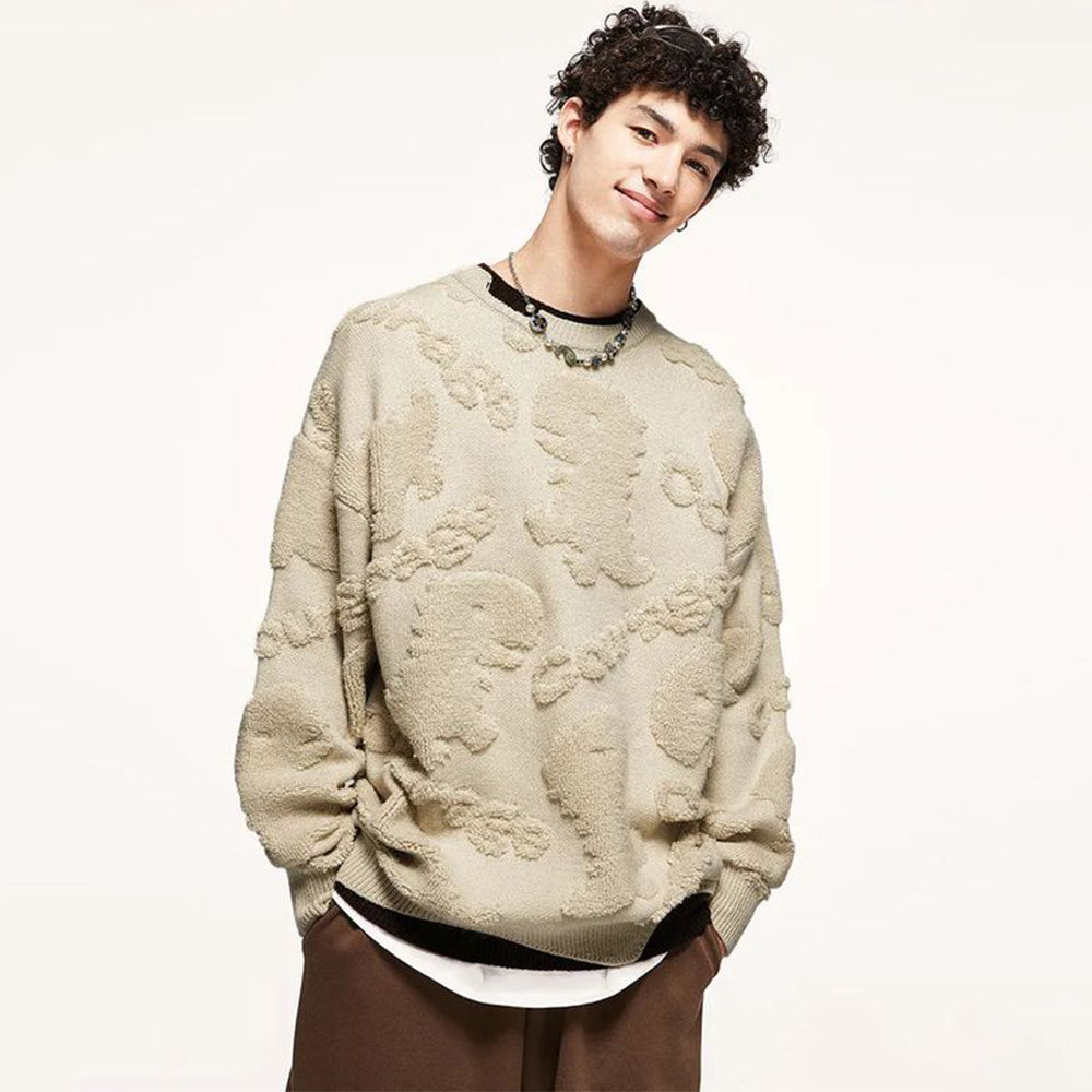 Cartoon Dinosaur Jacquard Sweater