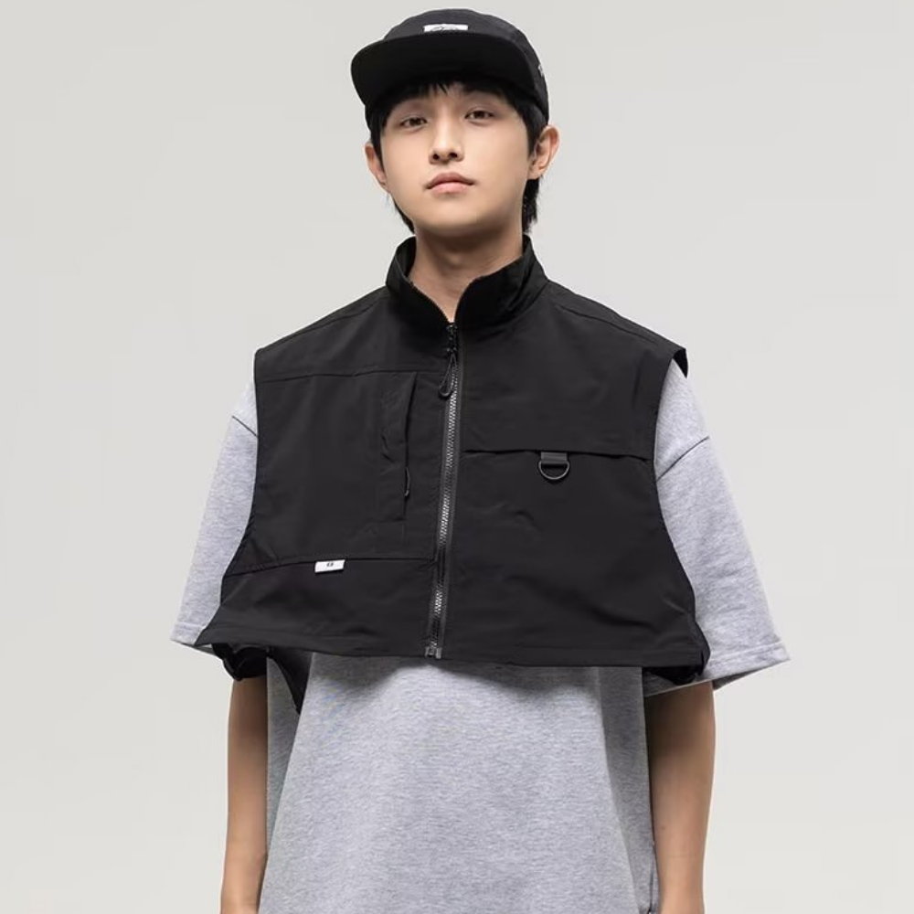 Daily Shorts Stand Collar Vest