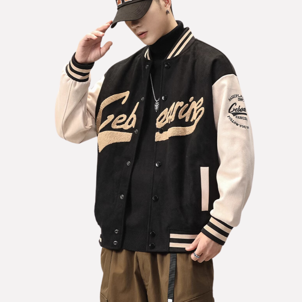 Embroidered Monogram Flocked Suede Jacket