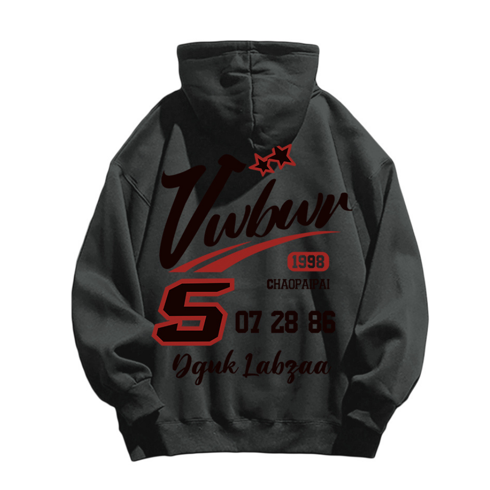 Street Letter Graphic Cotton Hoodie