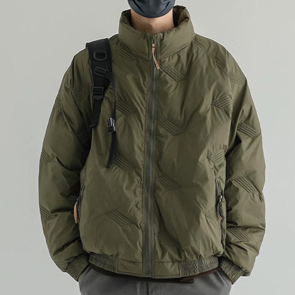 Pressed Line Printing Solid Color Coat