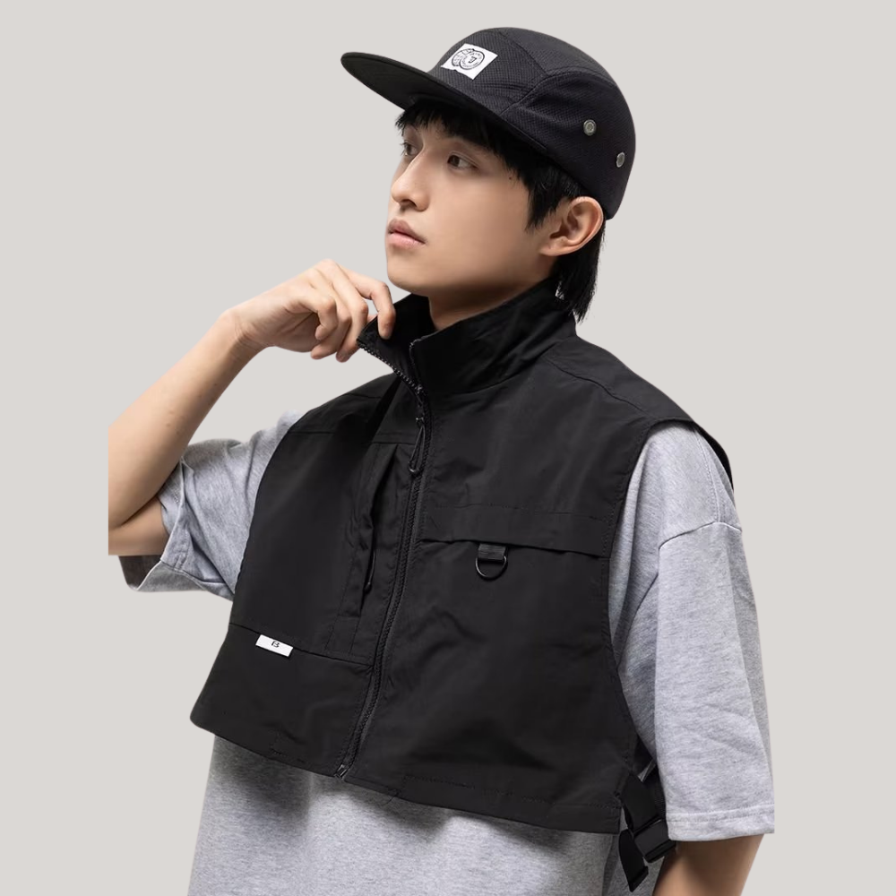 Daily Shorts Stand Collar Vest