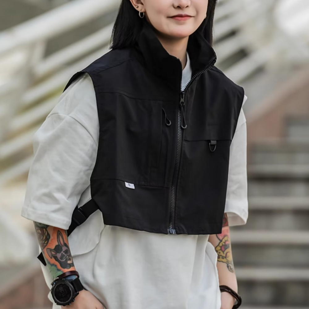 Daily Shorts Stand Collar Vest