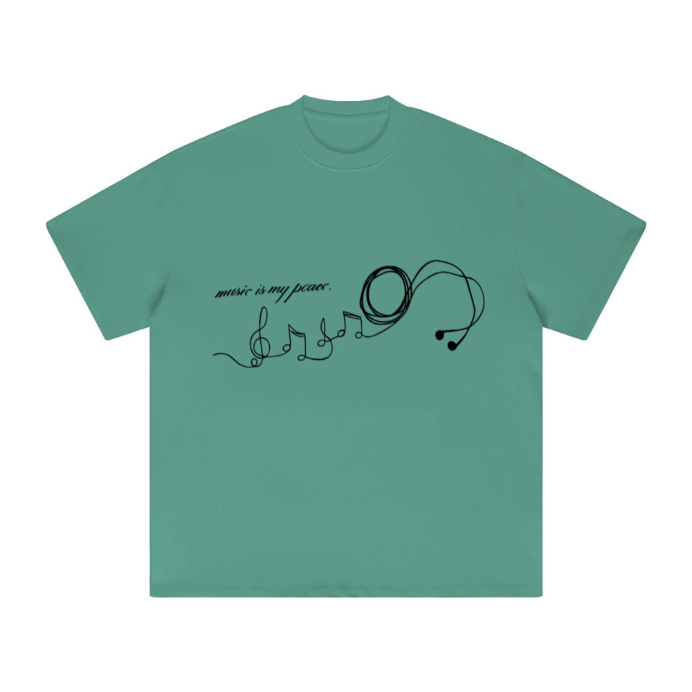 Unseen Echoes Where Sound Meets Stillness – “Music Is My Peace” Tee