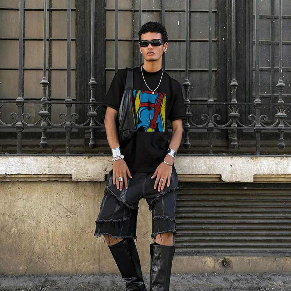 Spiderman Funny Back View T-Shirt