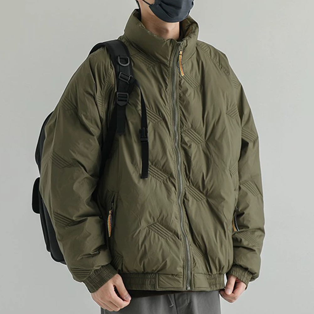Pressed Line Printing Solid Color Coat