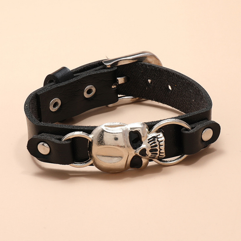Skull Leather Bracelet