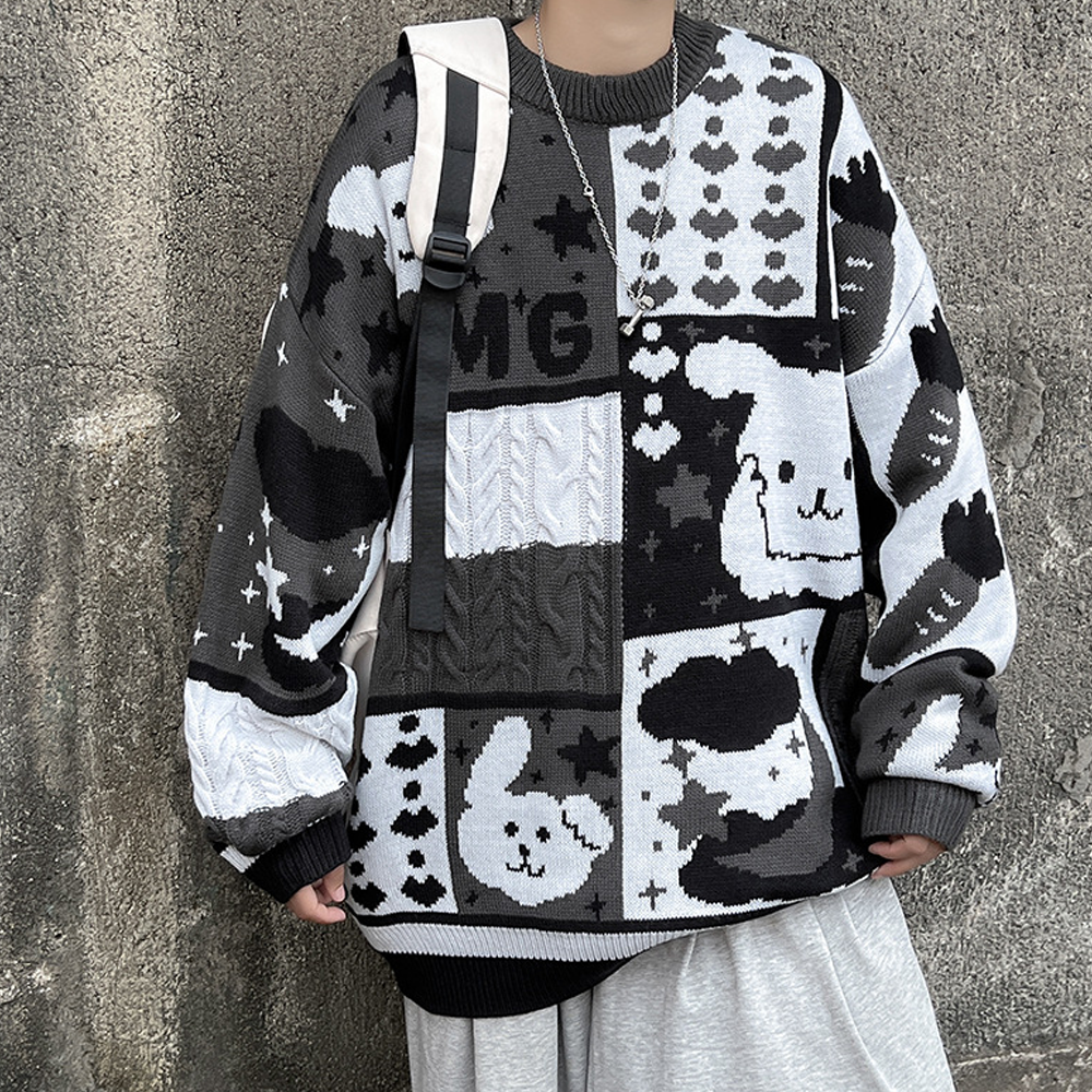 Cute Rabbit Stitching Sweater