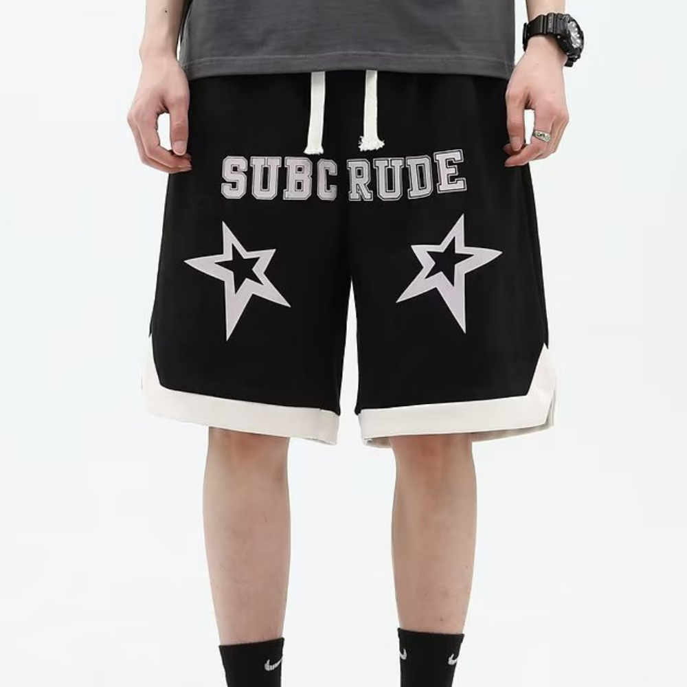 Casual Suede Print Shorts