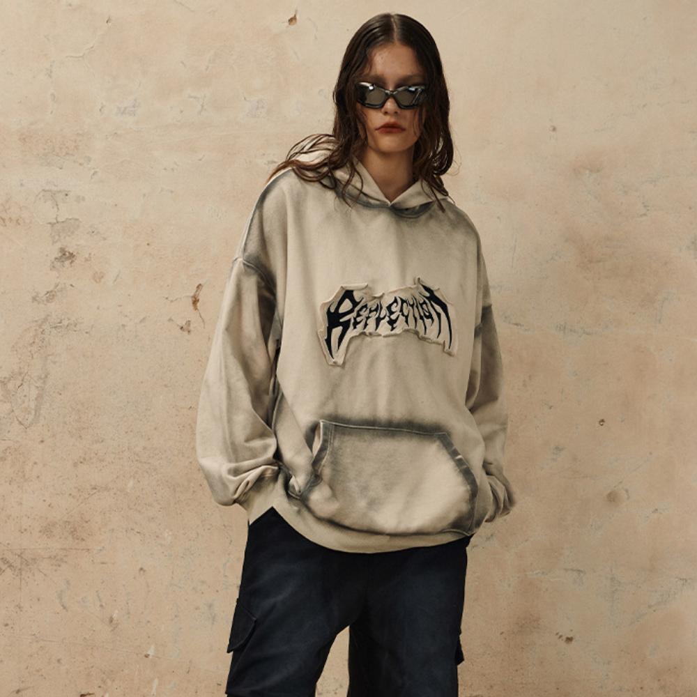 High Street Tie Dye Patch Letters Hoodie