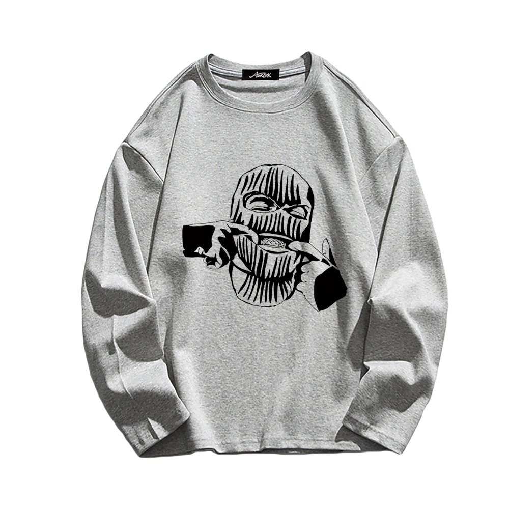 High Street Men's Hood Mask Long Sleeve Shirt