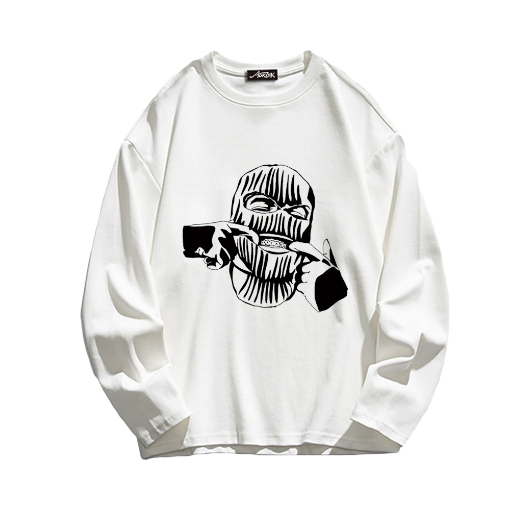 High Street Men's Hood Mask Long Sleeve Shirt